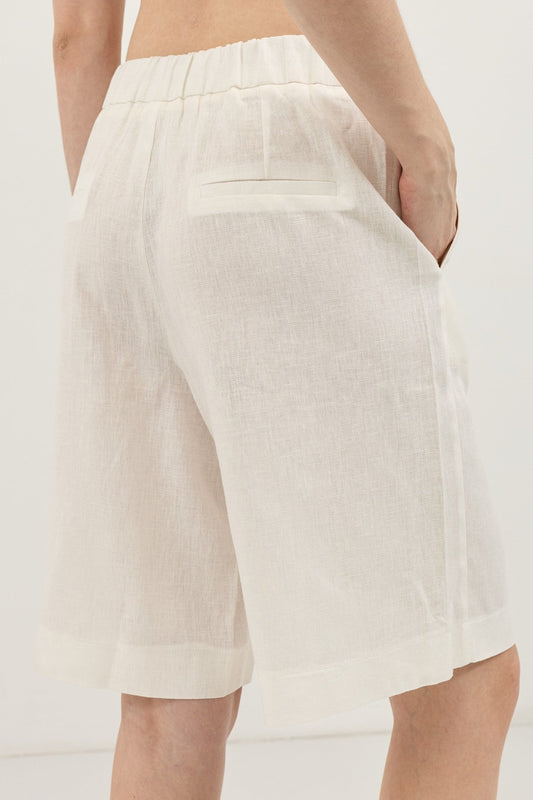 Women's Relaxed-Fit Linen-Blend Shorts