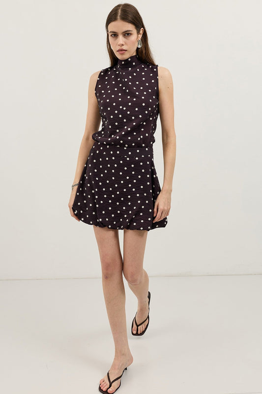 Polka-Dot Mini Skirt