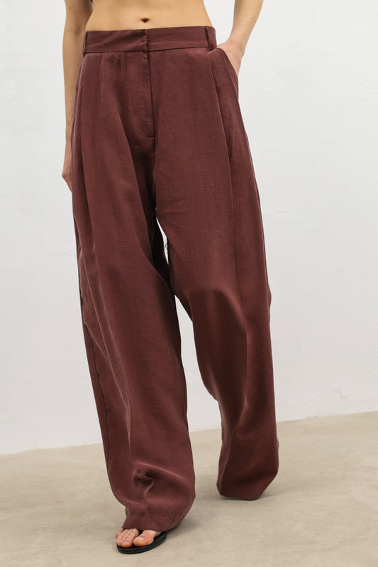 Women's Wide-Leg Pants with Lyocell Blend