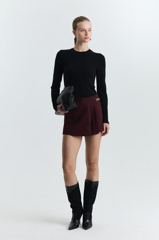 Basic Solid-Color Knit Sweater