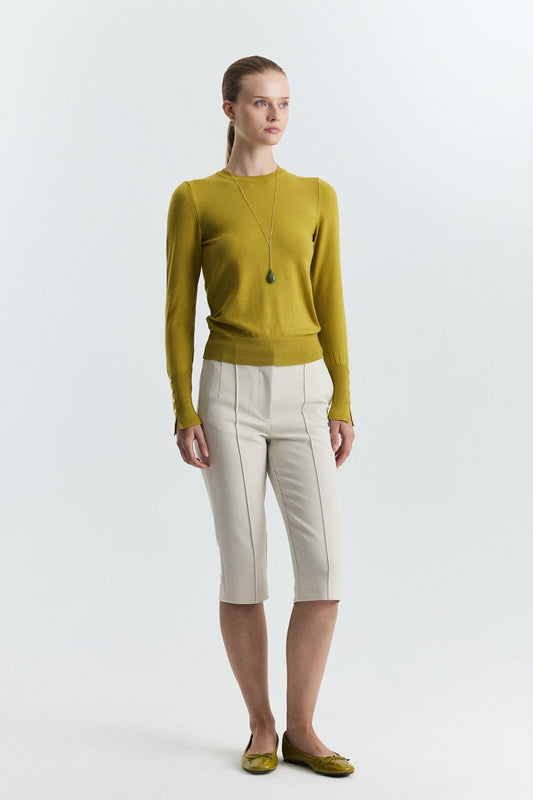 Basic Solid-Color Knit Sweater