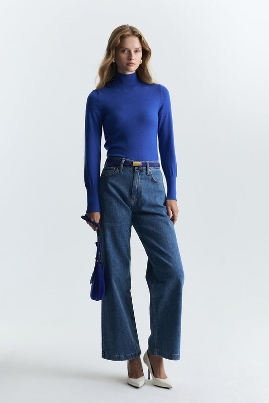 Button-Up Knit Sweater