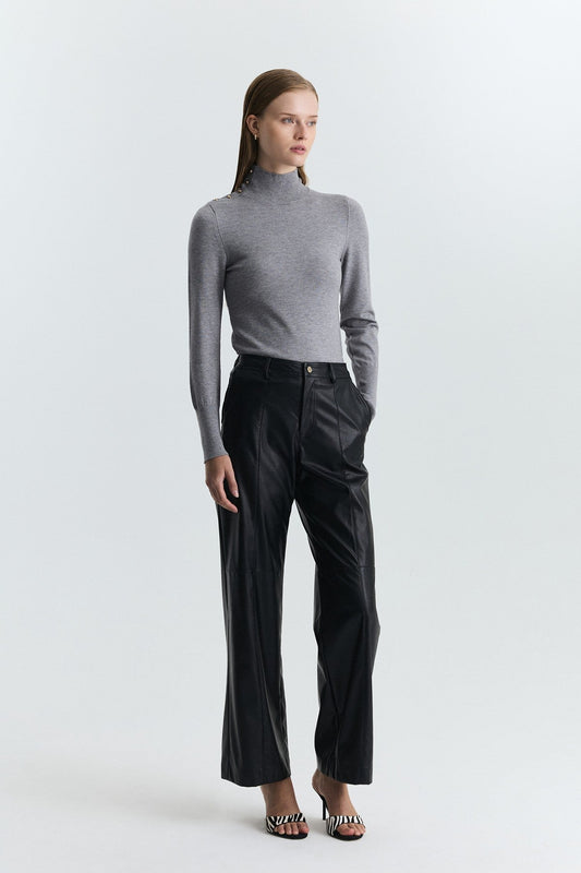 Button-Up Knit Sweater