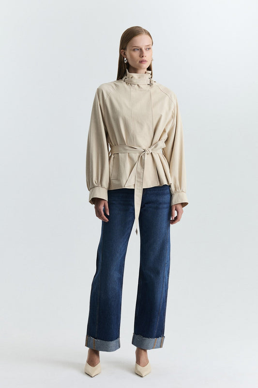 Stand-Up Collar Trench Coat
