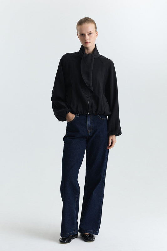 Lyocell-Blend Shawl-Collar Jacket