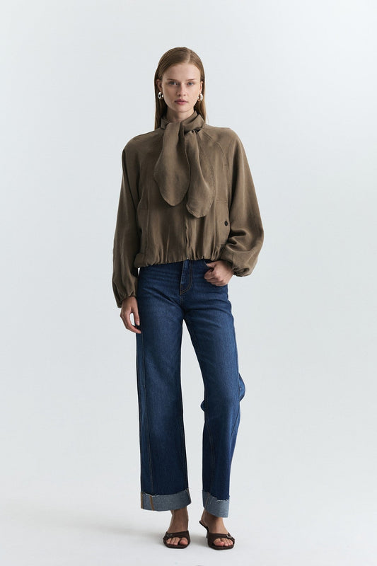 Lyocell-Blend Shawl-Collar Jacket