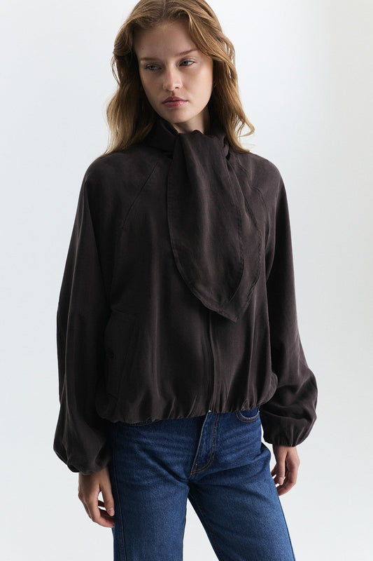 Lyocell-Blend Shawl-Collar Jacket