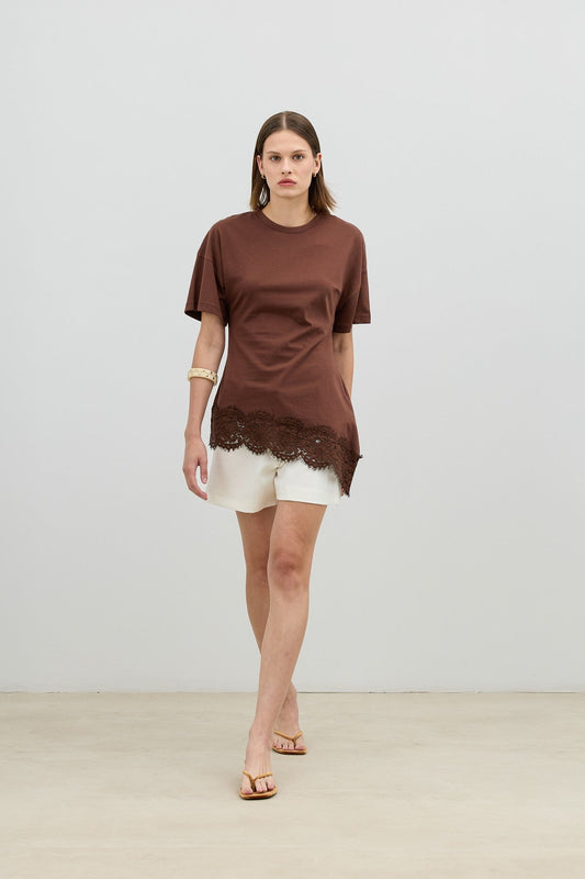 Antioch Lace-Trimmed Cotton Women's T-Shirt