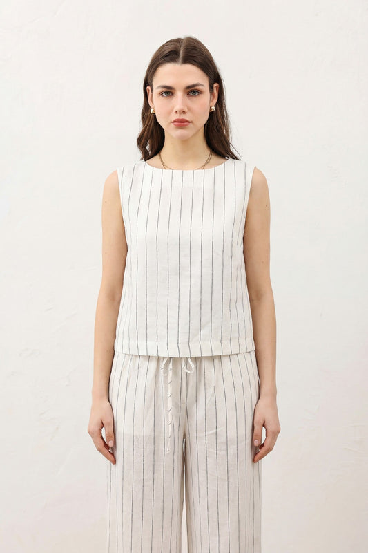 Antioch Women's Striped Linen-Blend Suit