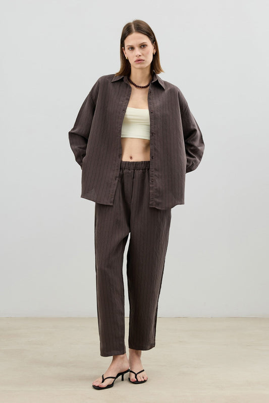 Antioch Modal-Blend Striped Women's Suit Set
