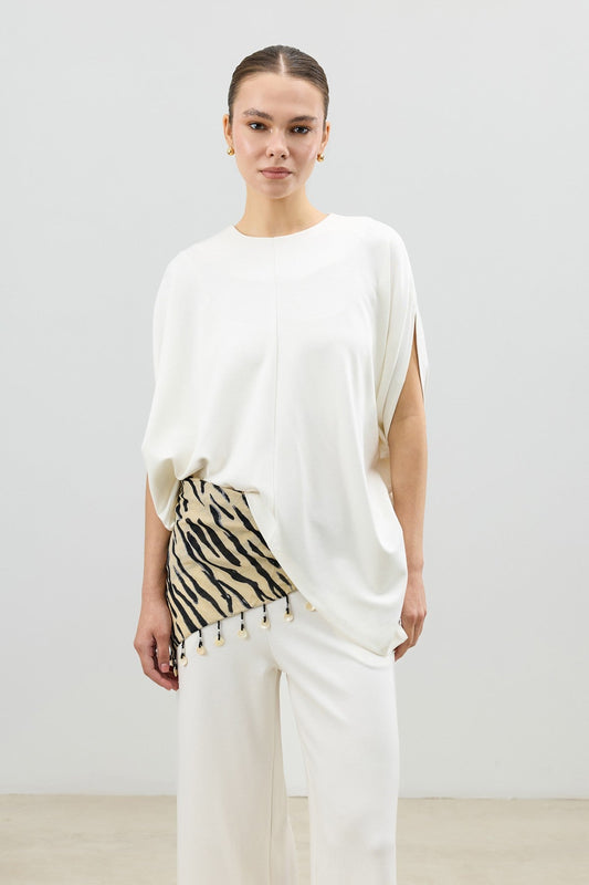 Antioch Asymmetrical-Cut Draped Women's Set