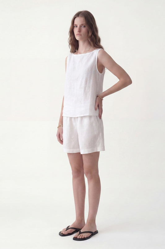 100% Linen Shorts Set