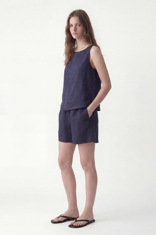 100% Linen Shorts Set