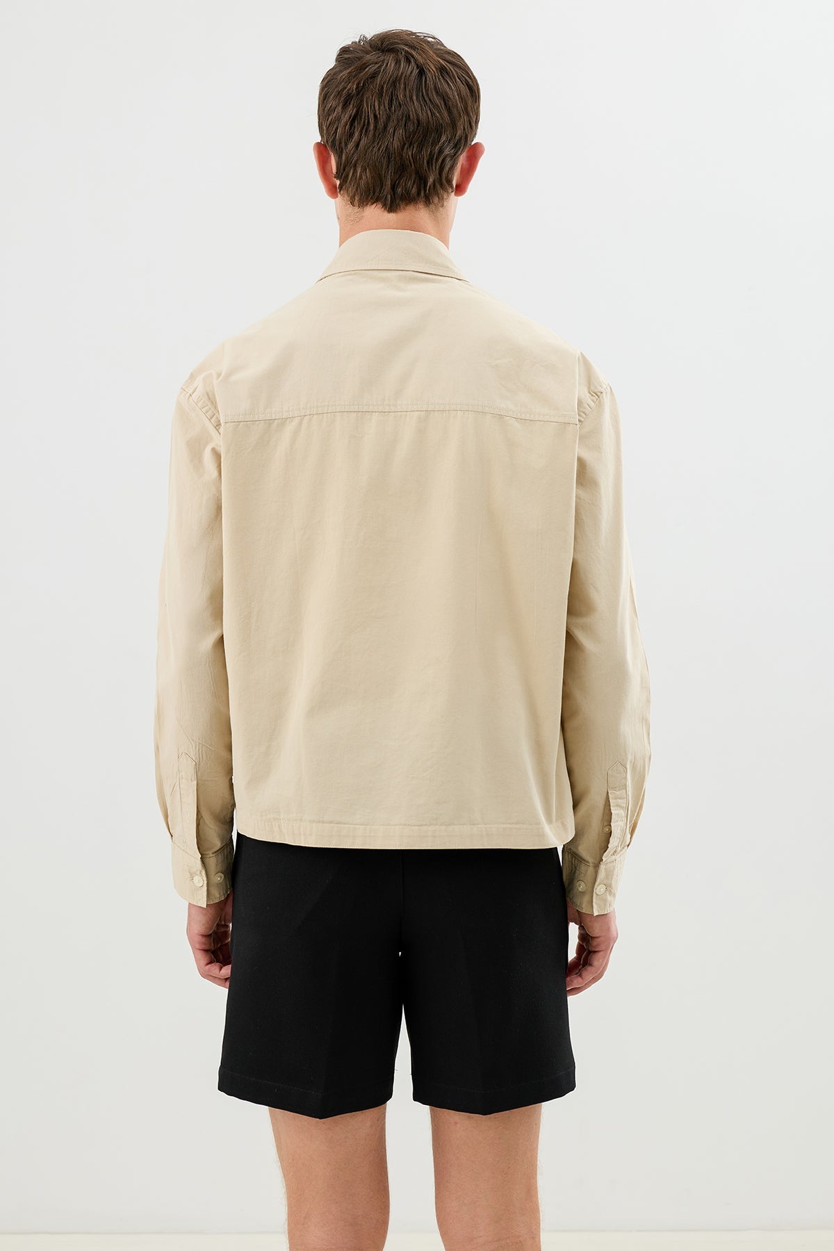 Men's Crop-Fit Shirt with Modal Blend