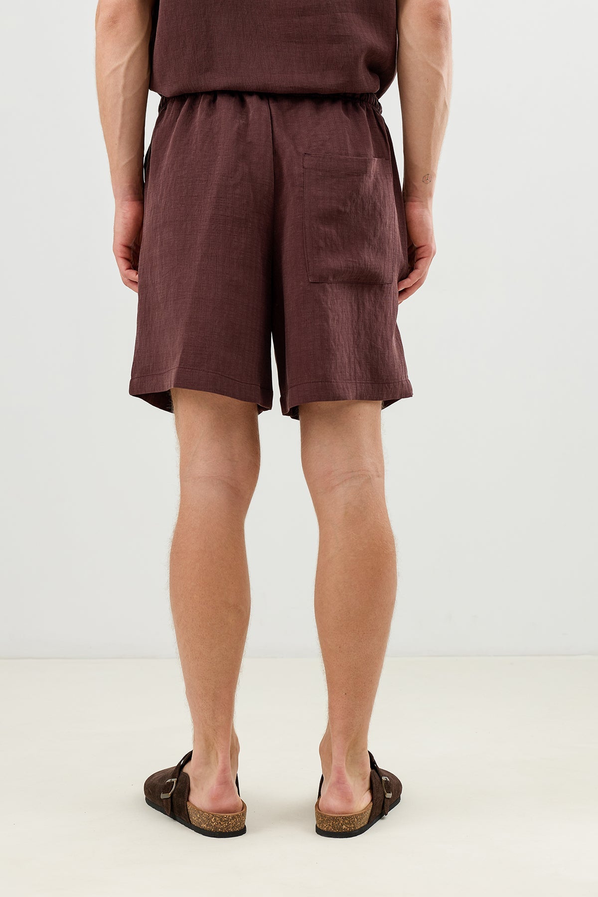 Men's Tie-Waist Shorts with Lyocell Blend