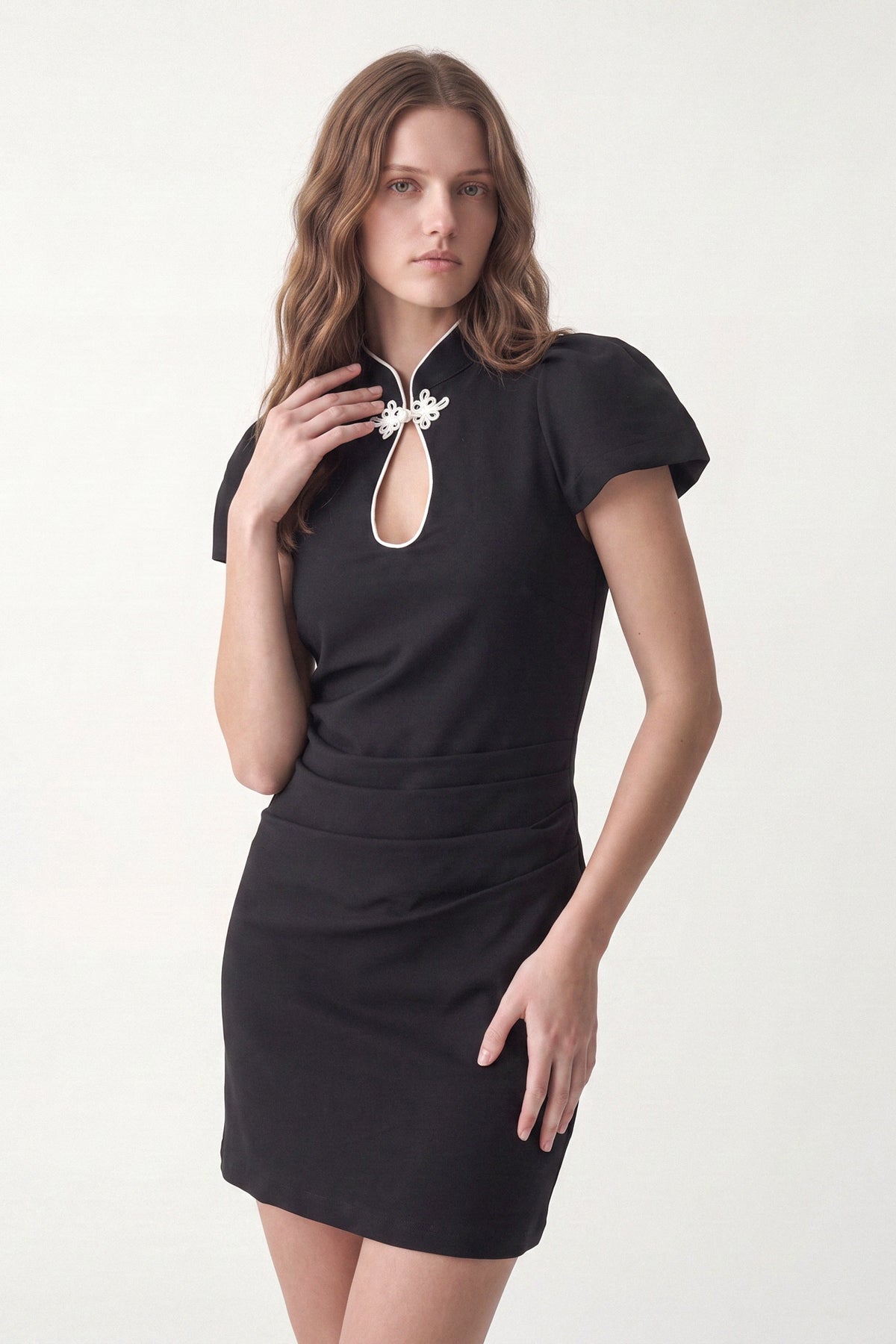 Mini Dress with Collar Detail