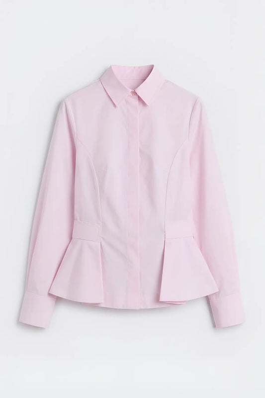 Peplum Poplin Gömlek - on gorunum
