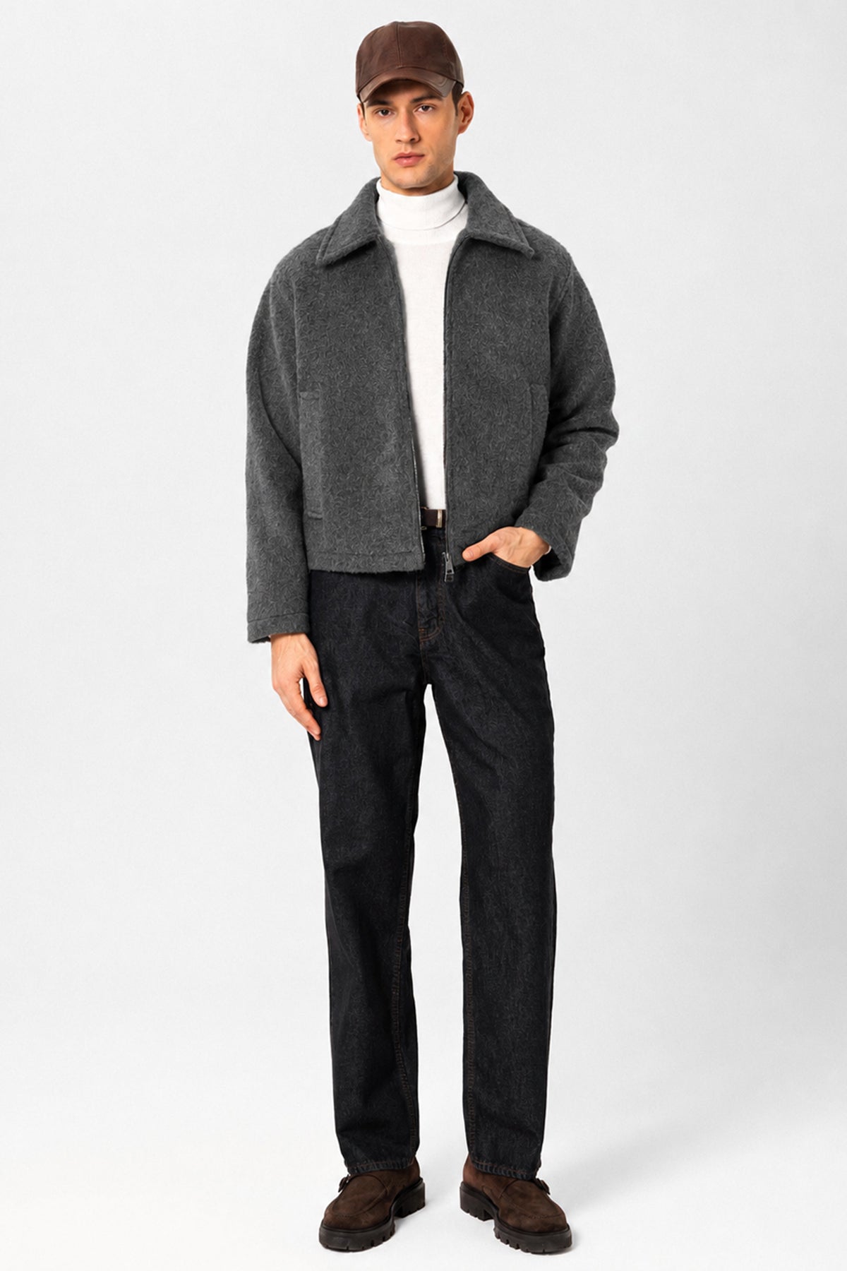 Relaxed-Fit, Soft-Textured Men's Jacket
