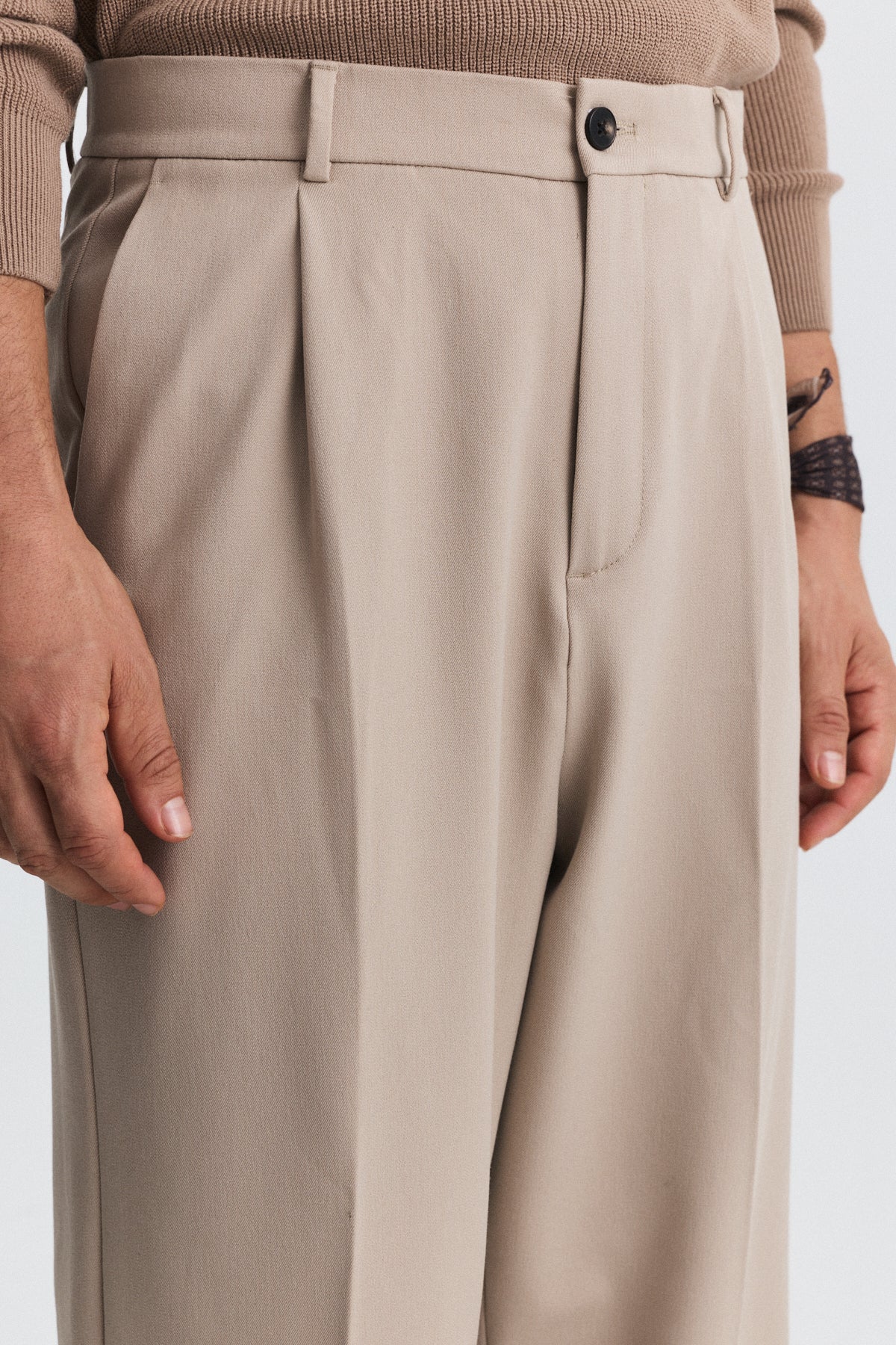 Relax Fit Pleated Men's Pants