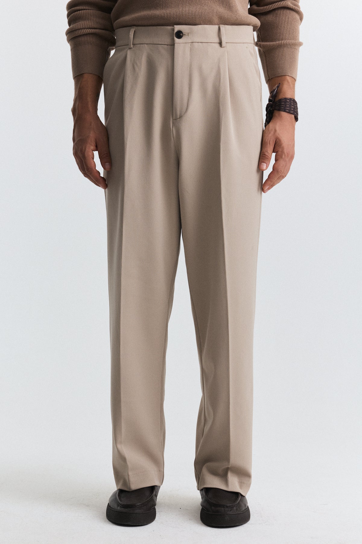 Relax Fit Pleated Men's Pants