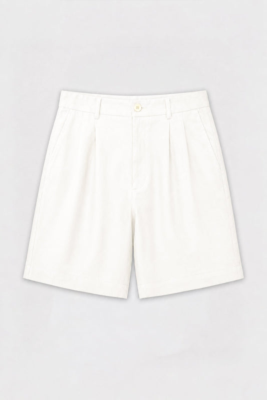 Men's Pleated Shorts with Lyocell Blend