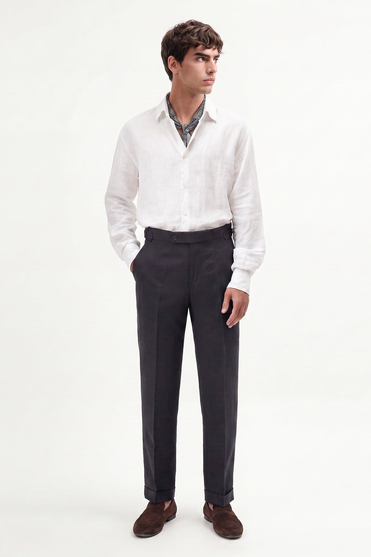 100% Linen Pants with Bow Detail