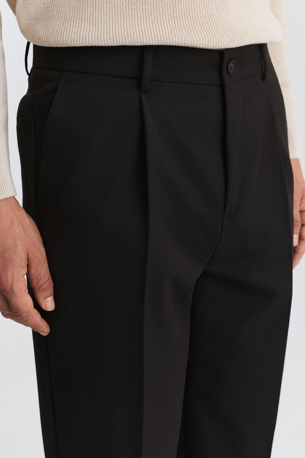 Regular-Fit Pleated Pants
