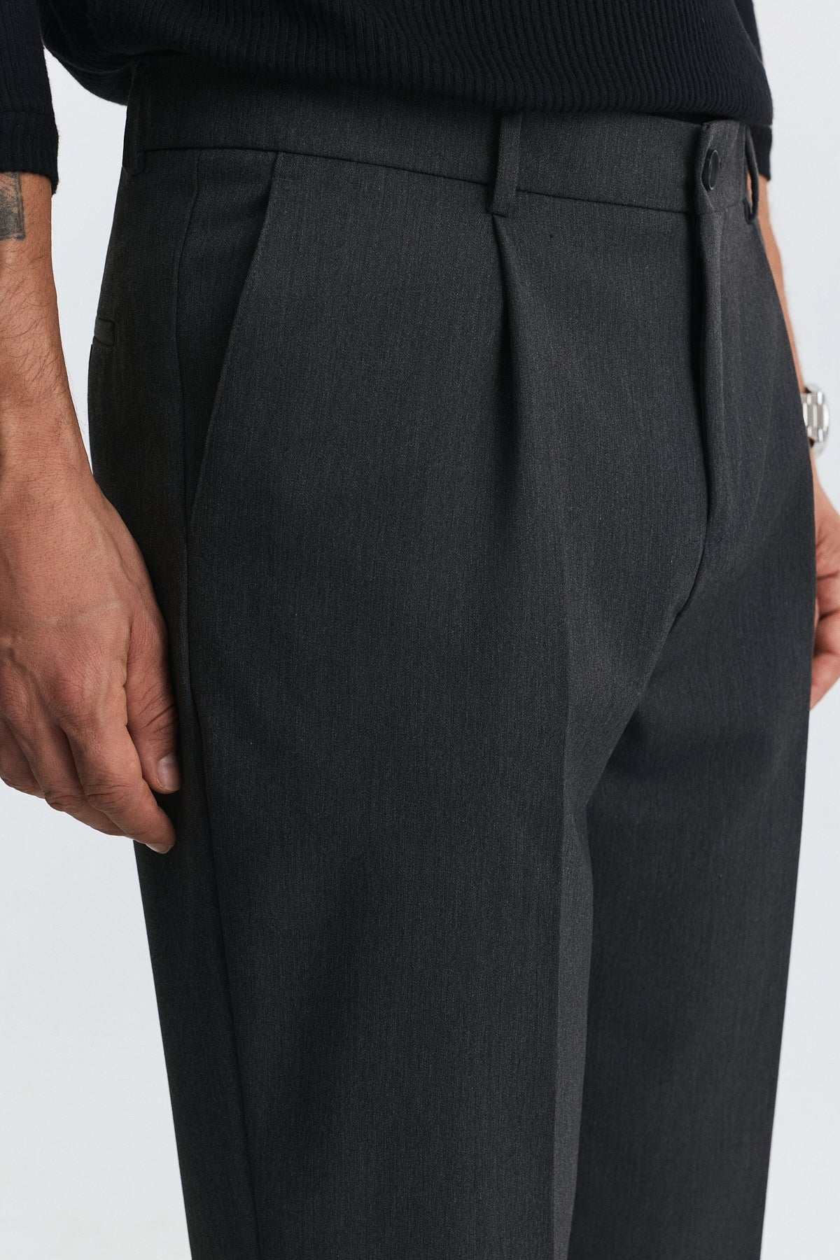 Regular-Fit Pleated Pants
