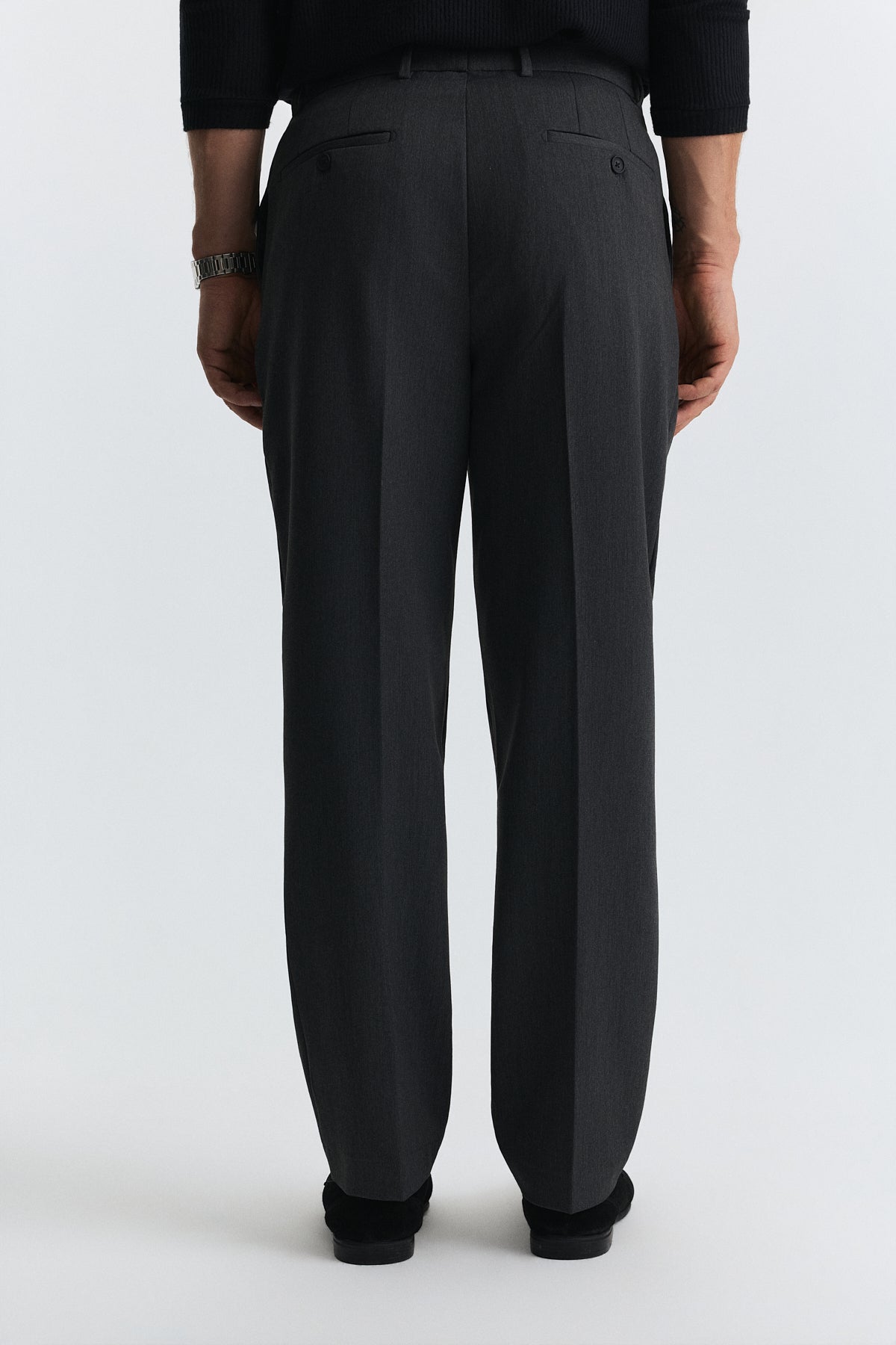 Regular-Fit Pleated Pants