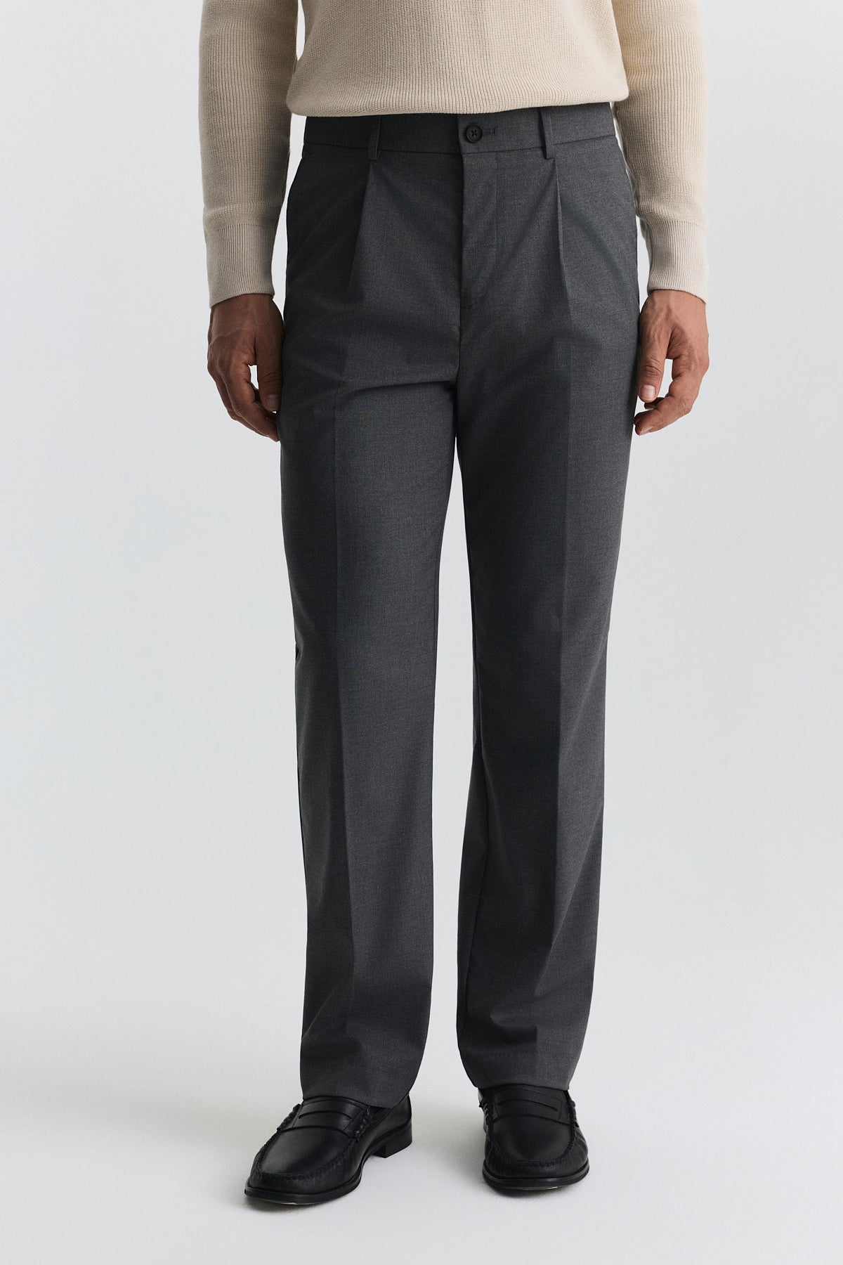 Regular-Fit Pleated Pants