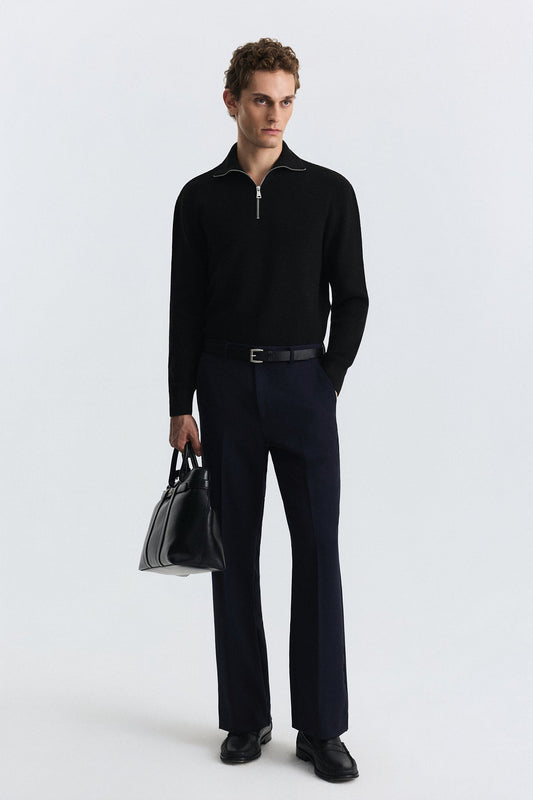 High-Waisted Relaxed-Fit Pants