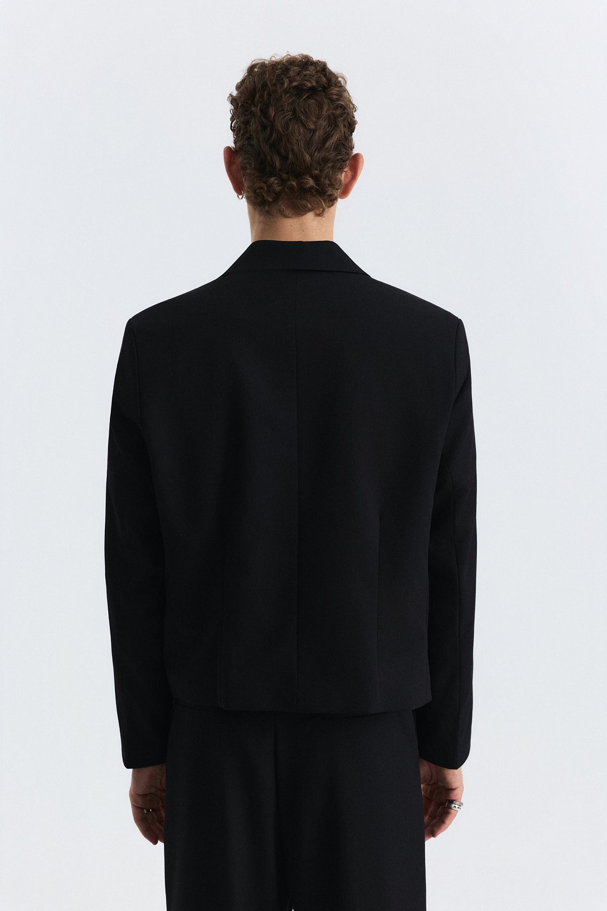 Crop-Fit Blazer Jacket