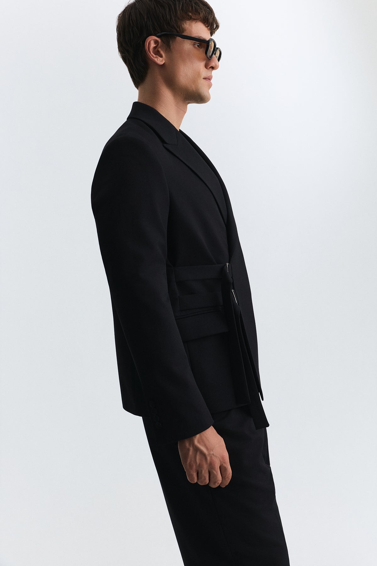Blazer Jacket with a Snap Closure