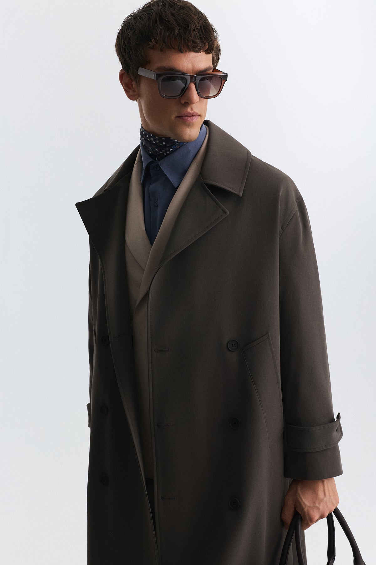 Long Relaxed-Fit Trench Coat