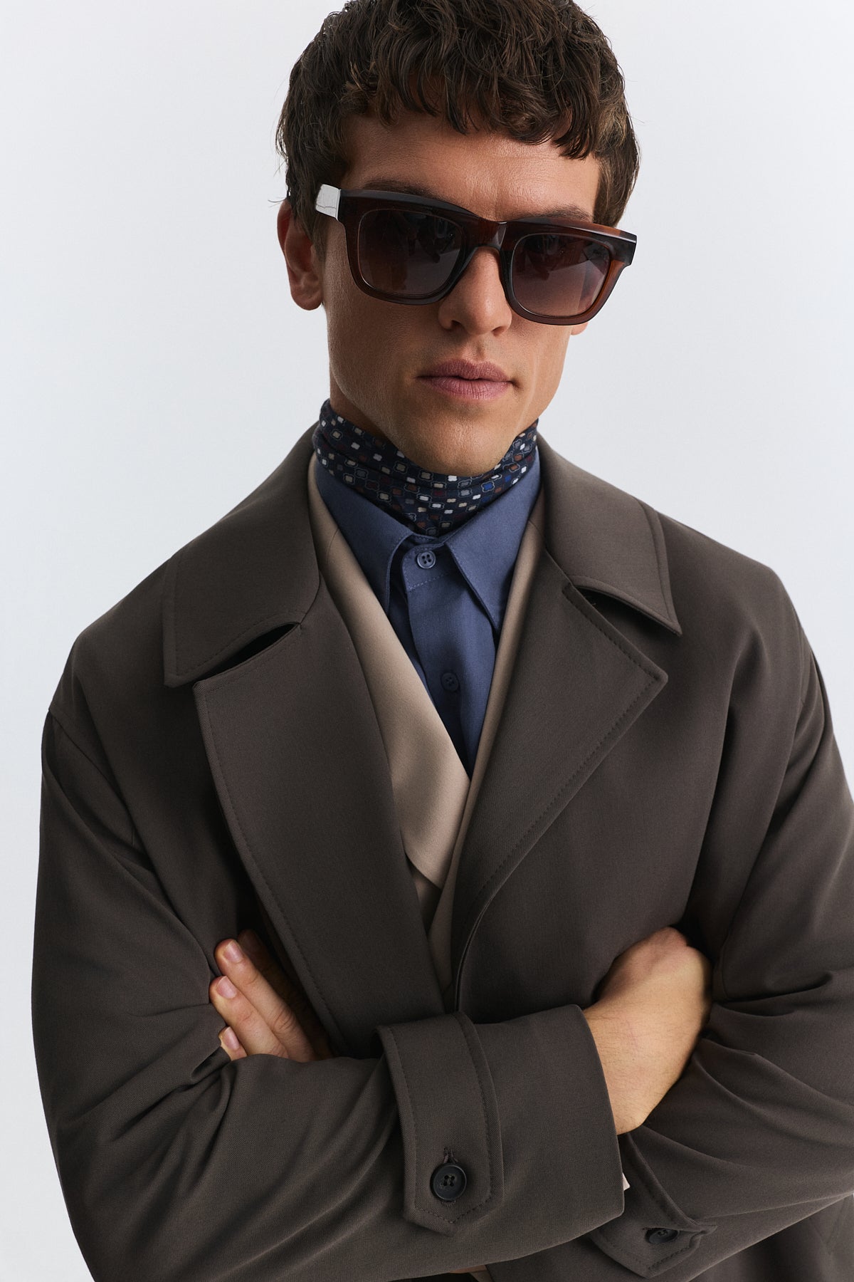 Long Relaxed-Fit Trench Coat