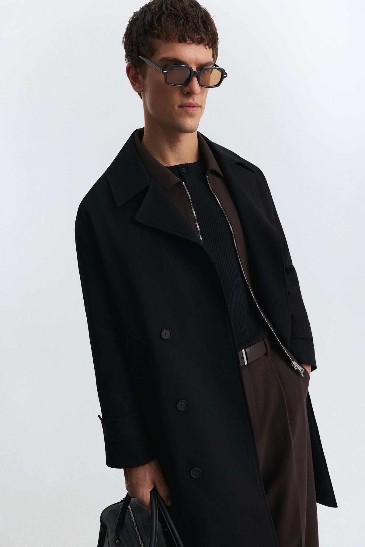 Long Relaxed-Fit Trench Coat