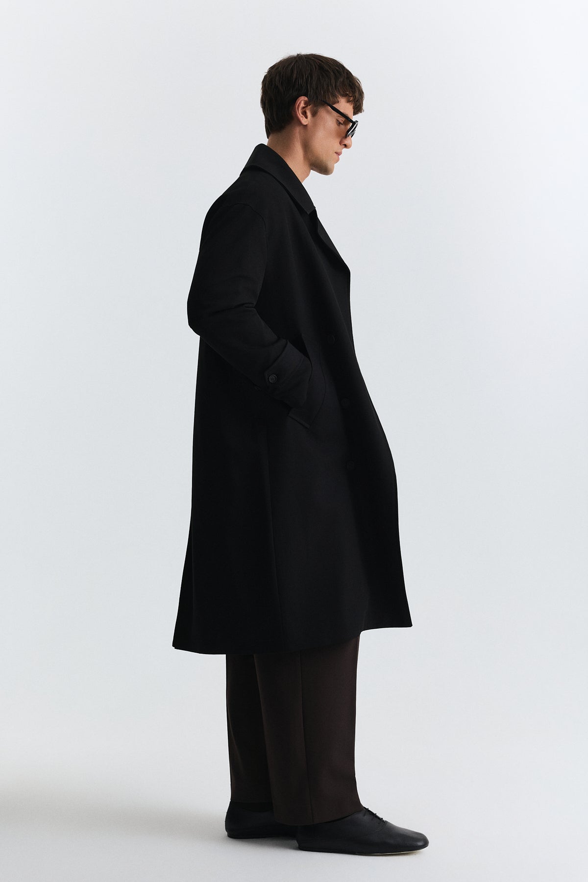 Long Relaxed-Fit Trench Coat
