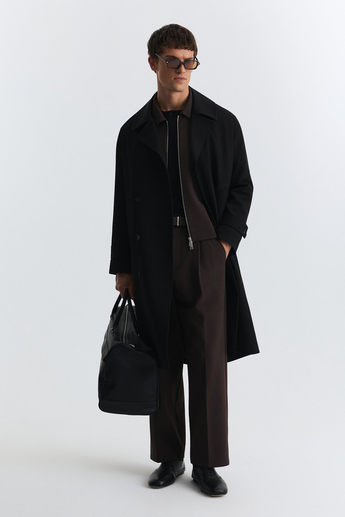 Long Relaxed-Fit Trench Coat