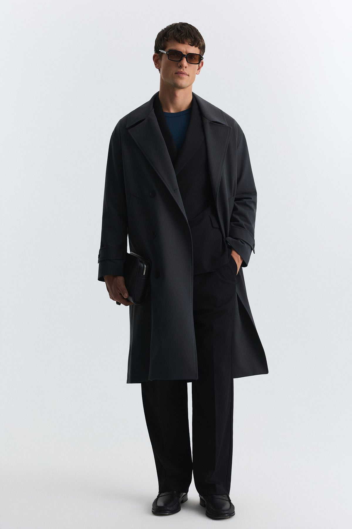Long Relaxed-Fit Trench Coat