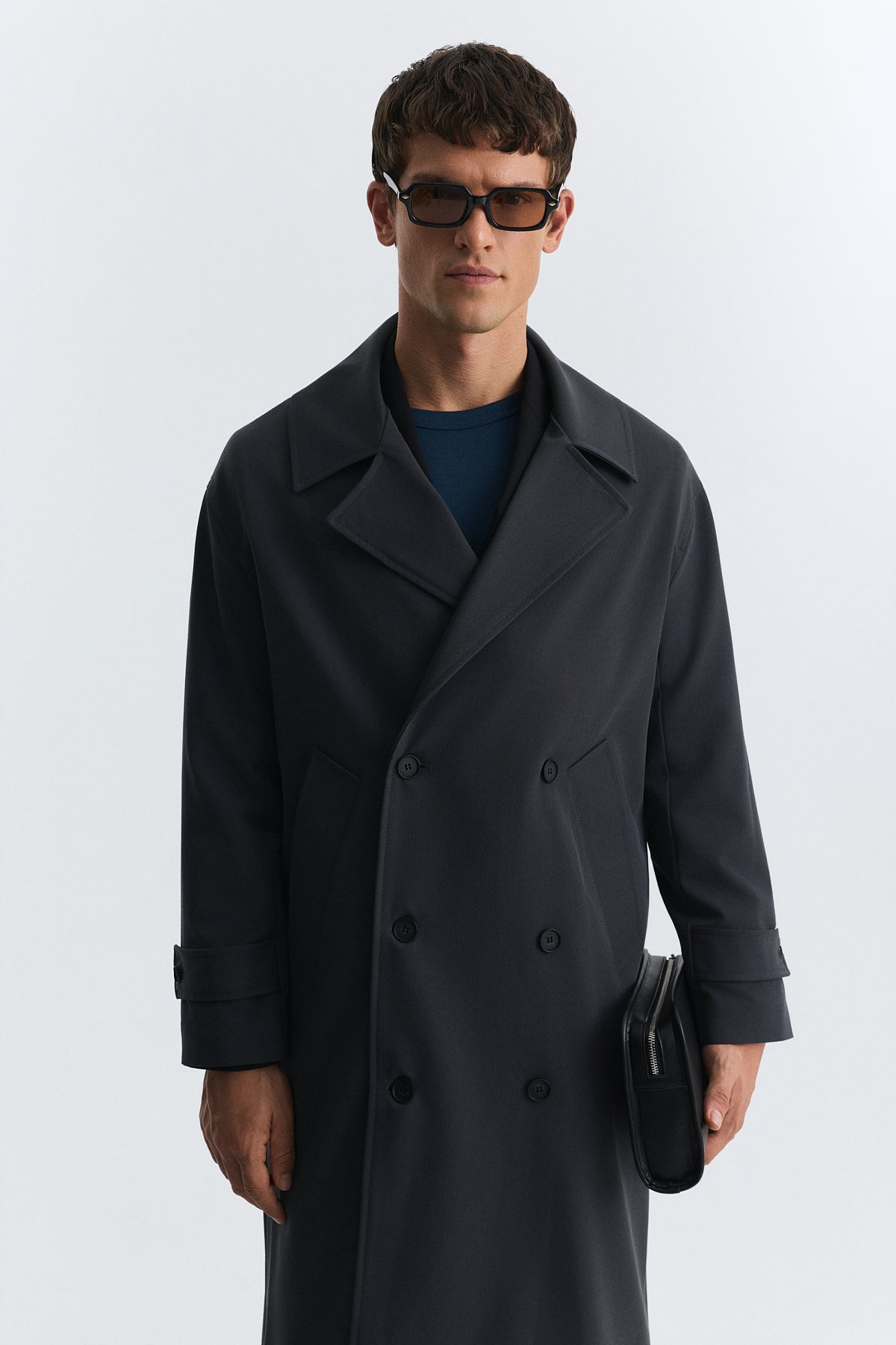 Long Relaxed-Fit Trench Coat