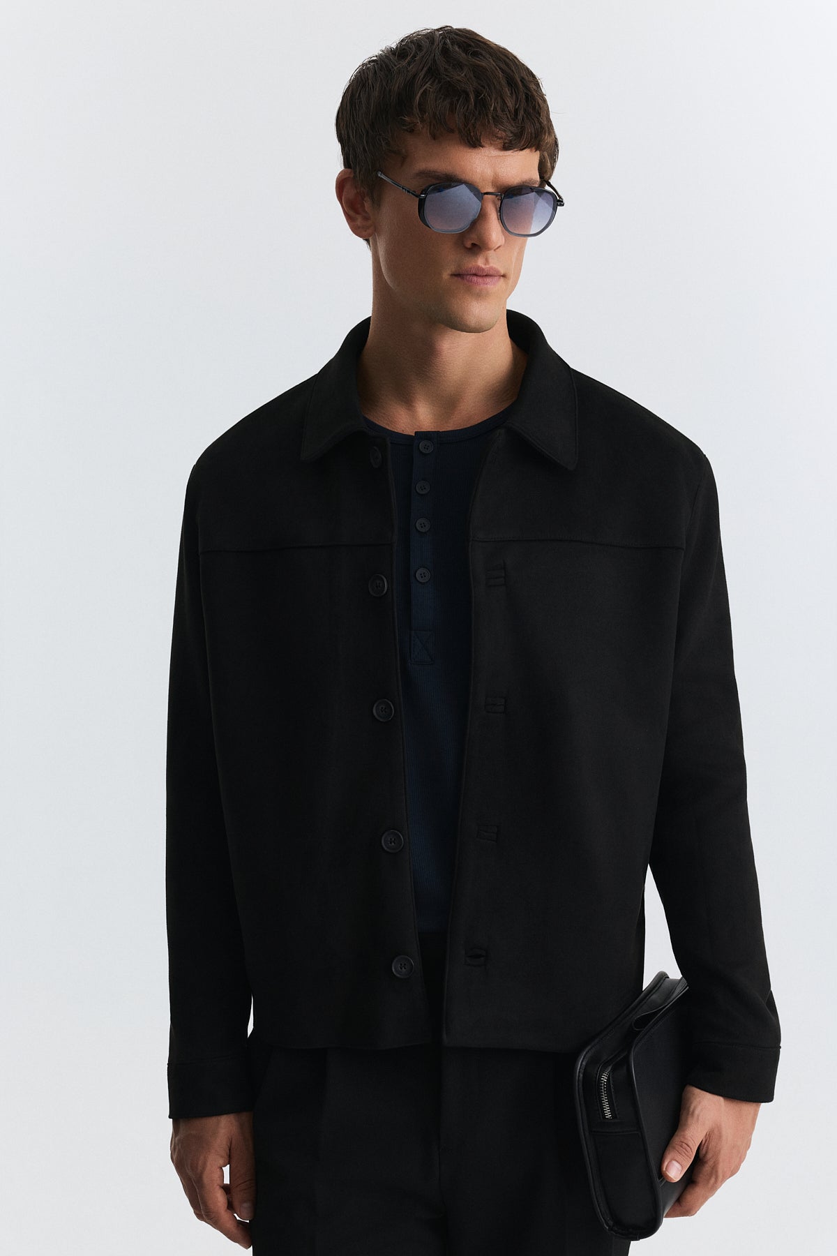 Relaxed Faux Suede Jacket