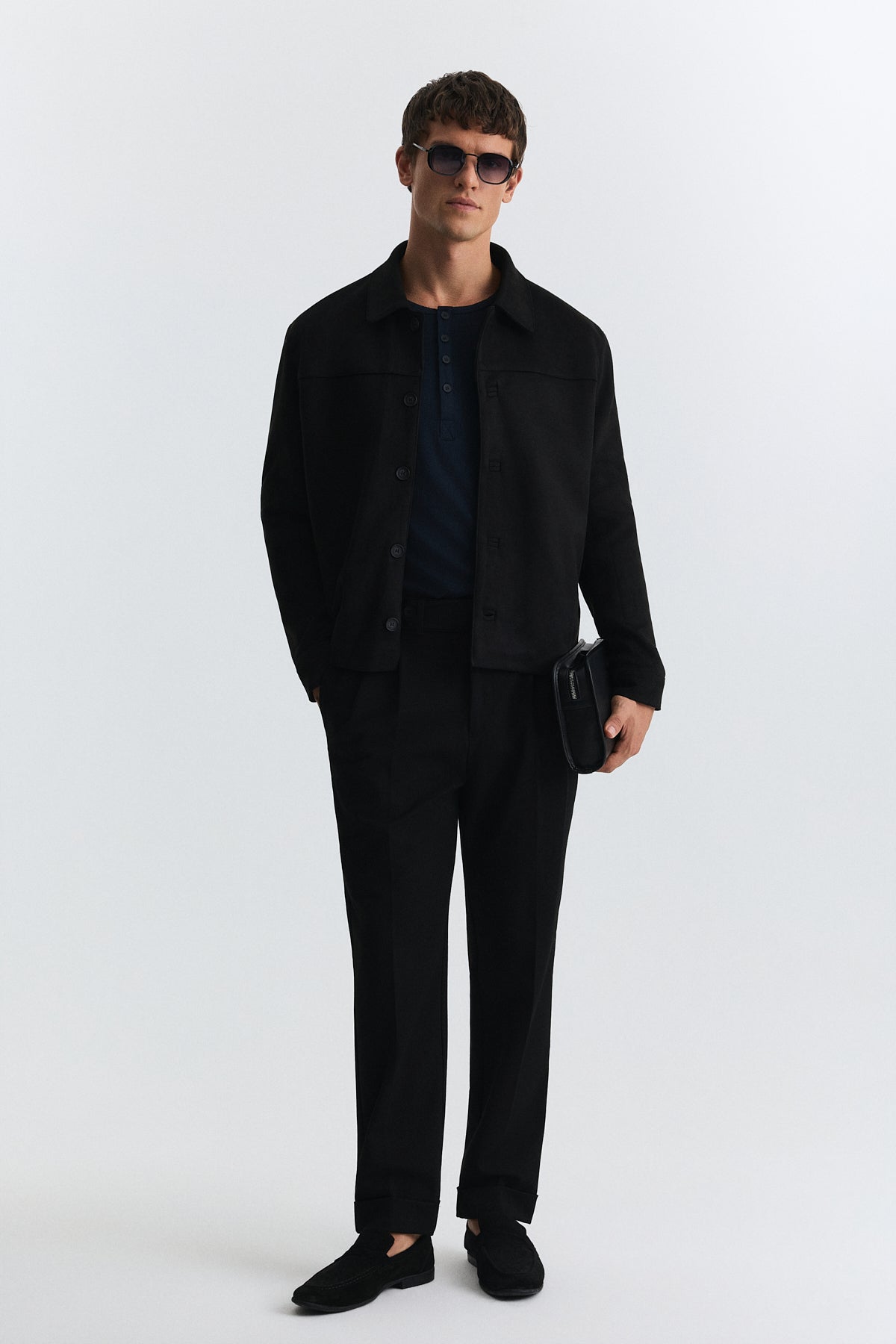 Relaxed Faux Suede Jacket
