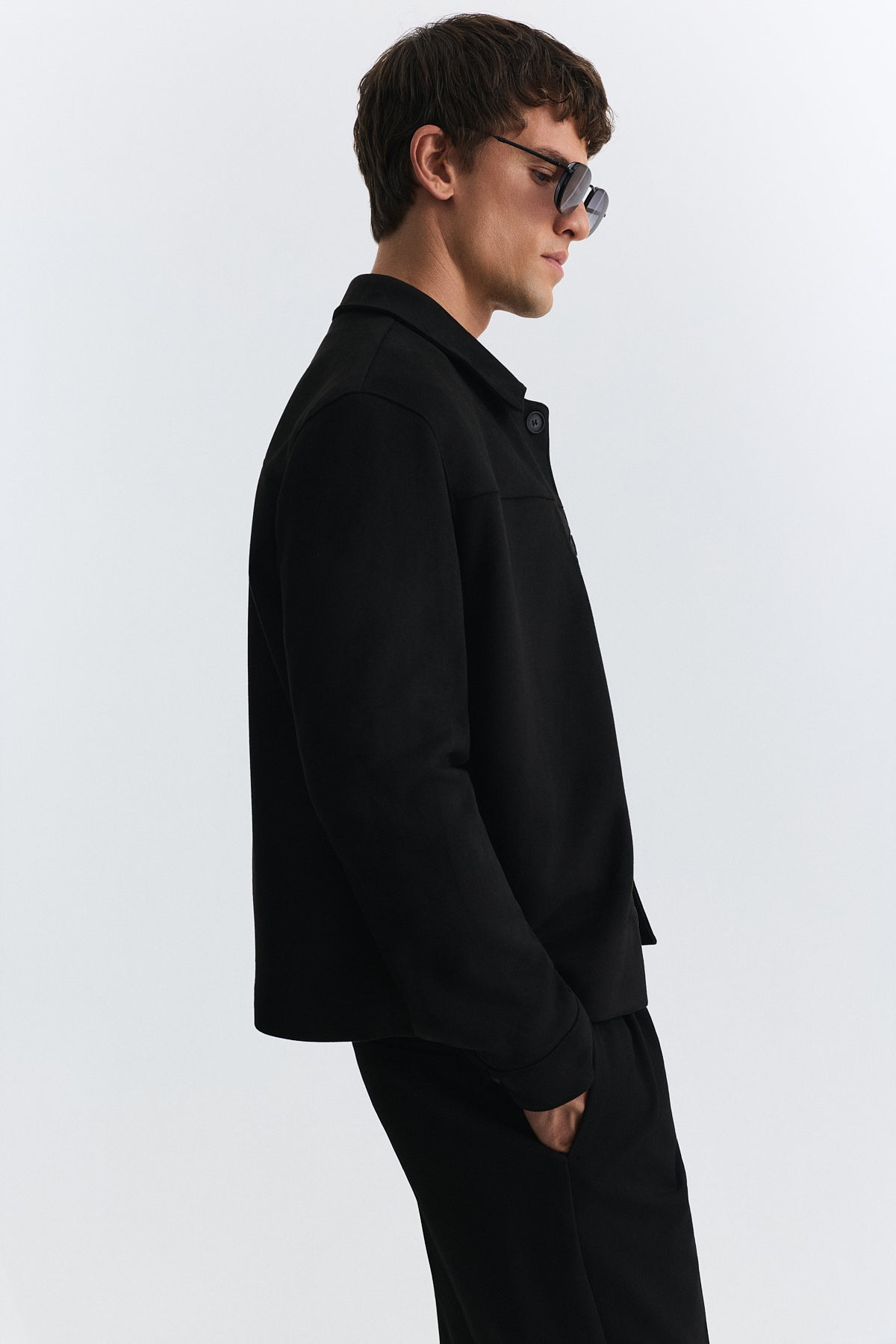 Relaxed Faux Suede Jacket