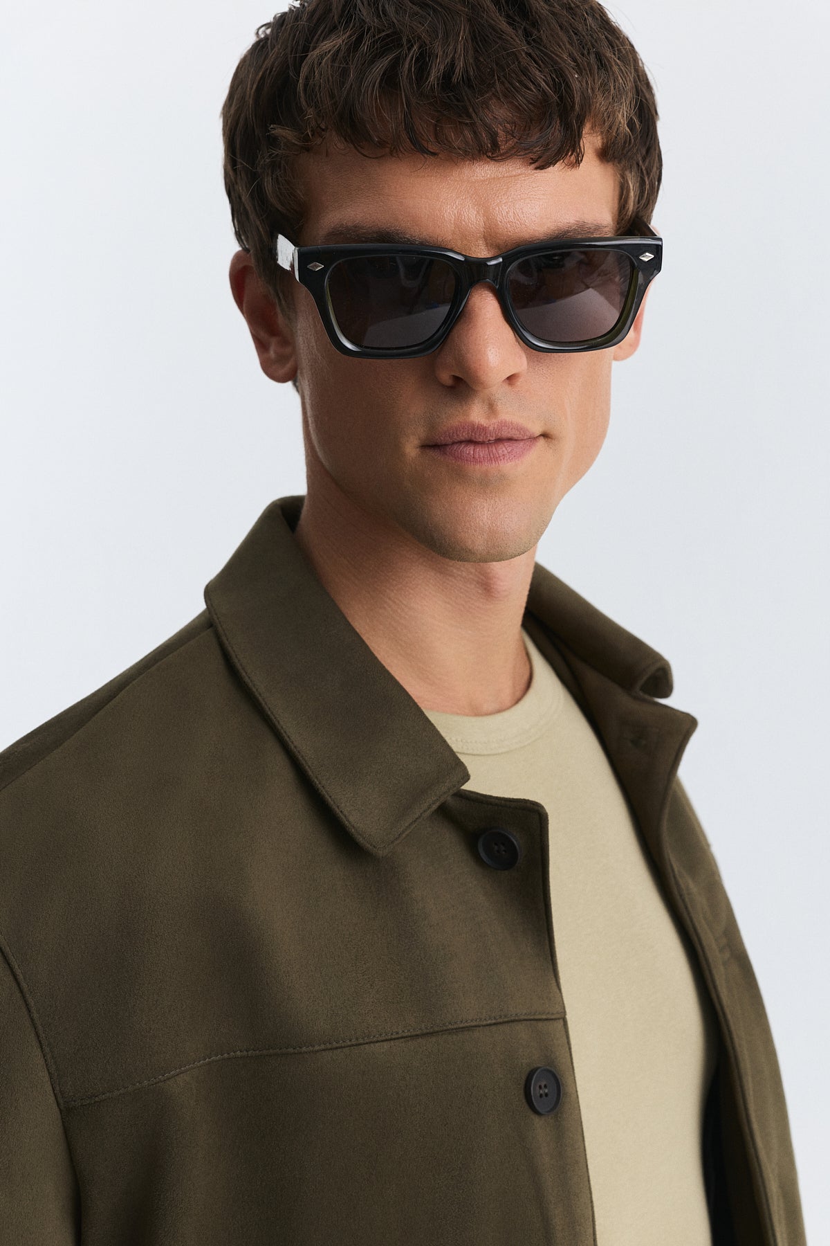 Relaxed Faux Suede Jacket