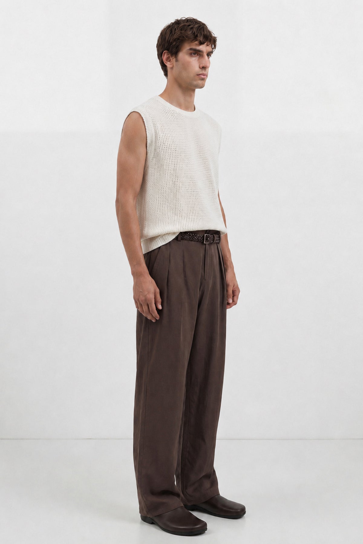 Relax Fit Textured Men's Sleeveless T-shirt