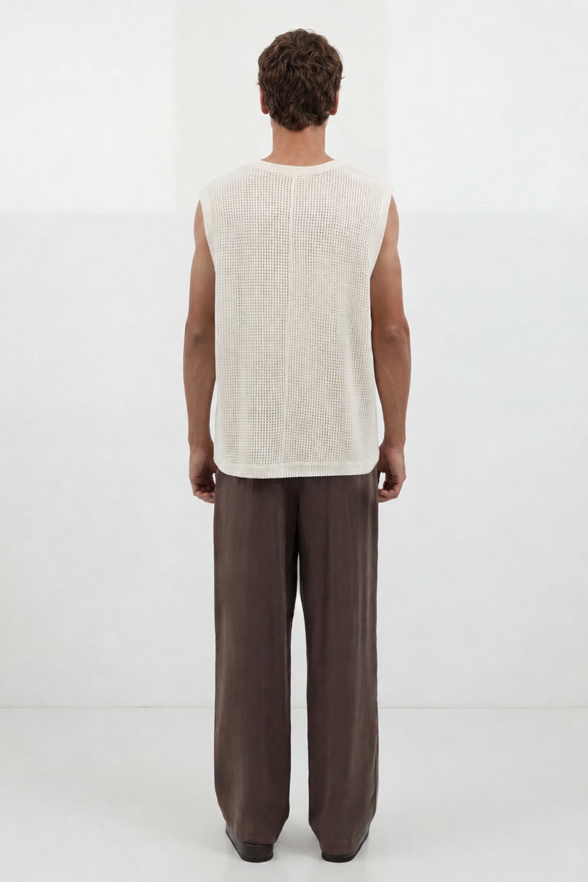 Relax Fit Textured Men's Sleeveless T-shirt