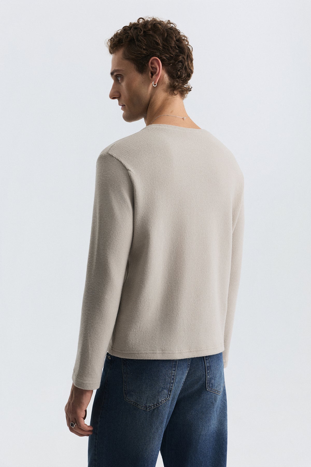 T-Shirt with Button Closure and Drawstring