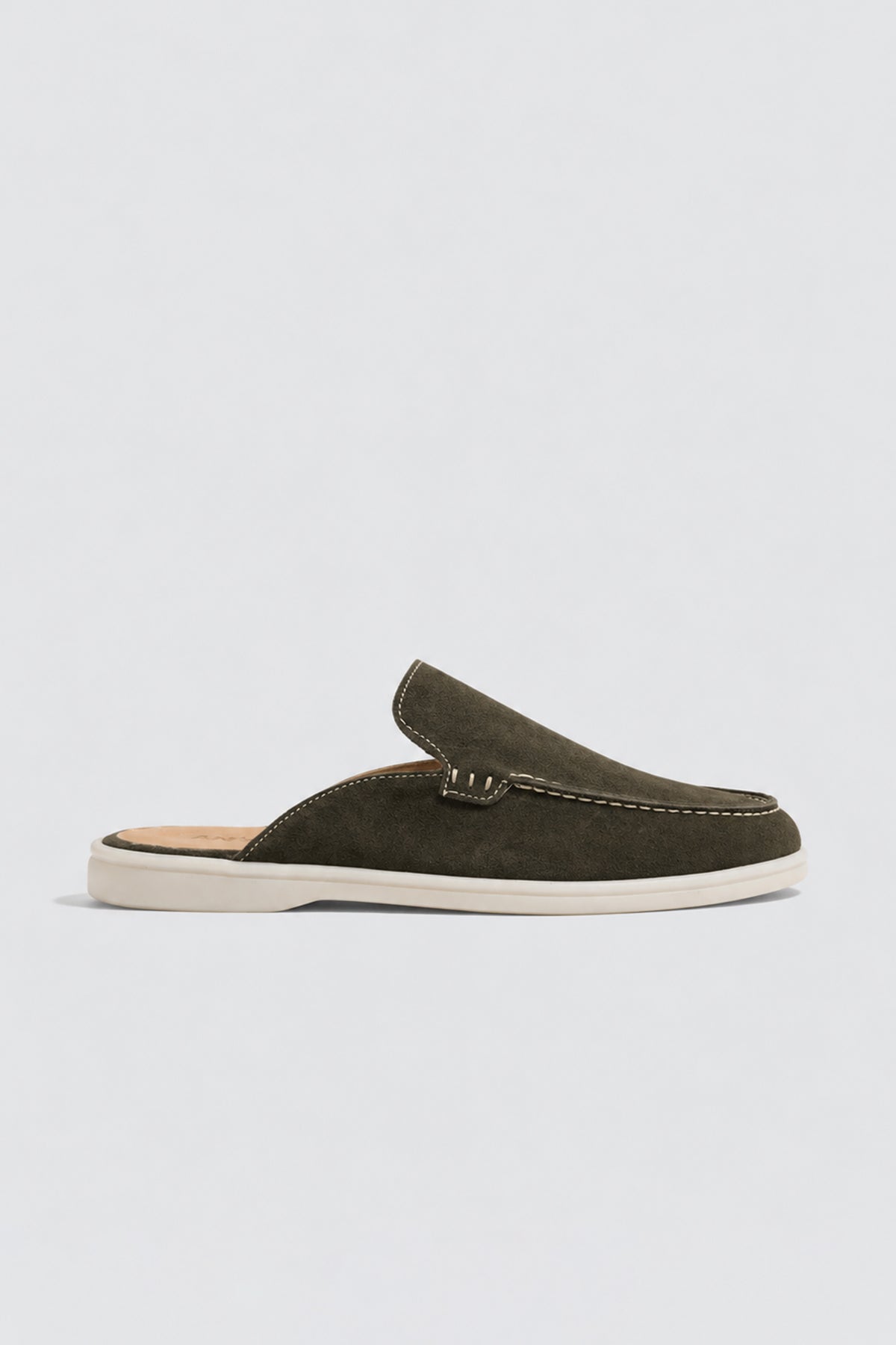 Thick-Soled 100% Suede Sabot