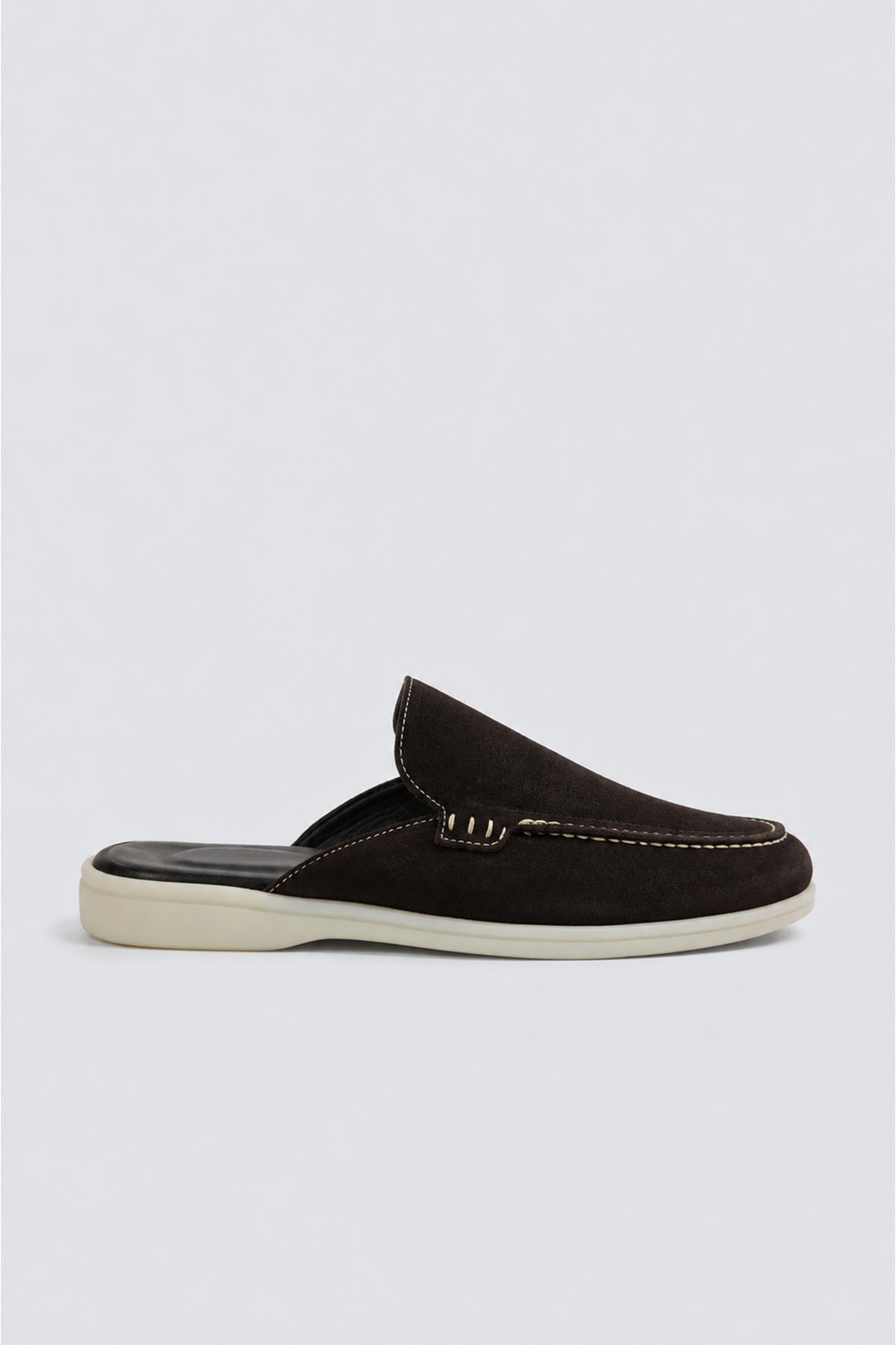 Thick-Soled 100% Suede Sabot