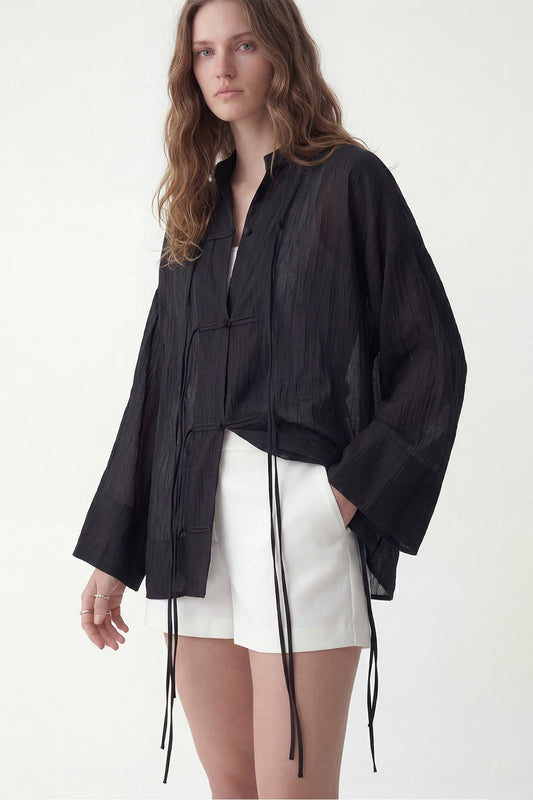 Embellished Button-Down Shirt